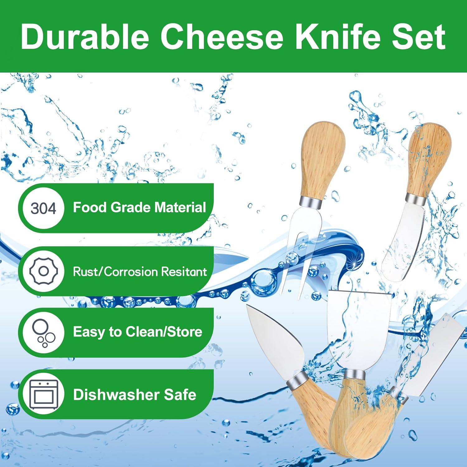 Juego de 10 cuchillos para queso ProudMoore - Acero inoxidable