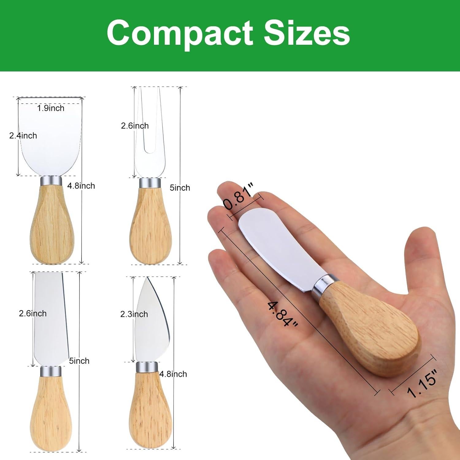 Juego de 10 cuchillos para queso ProudMoore - Acero inoxidable