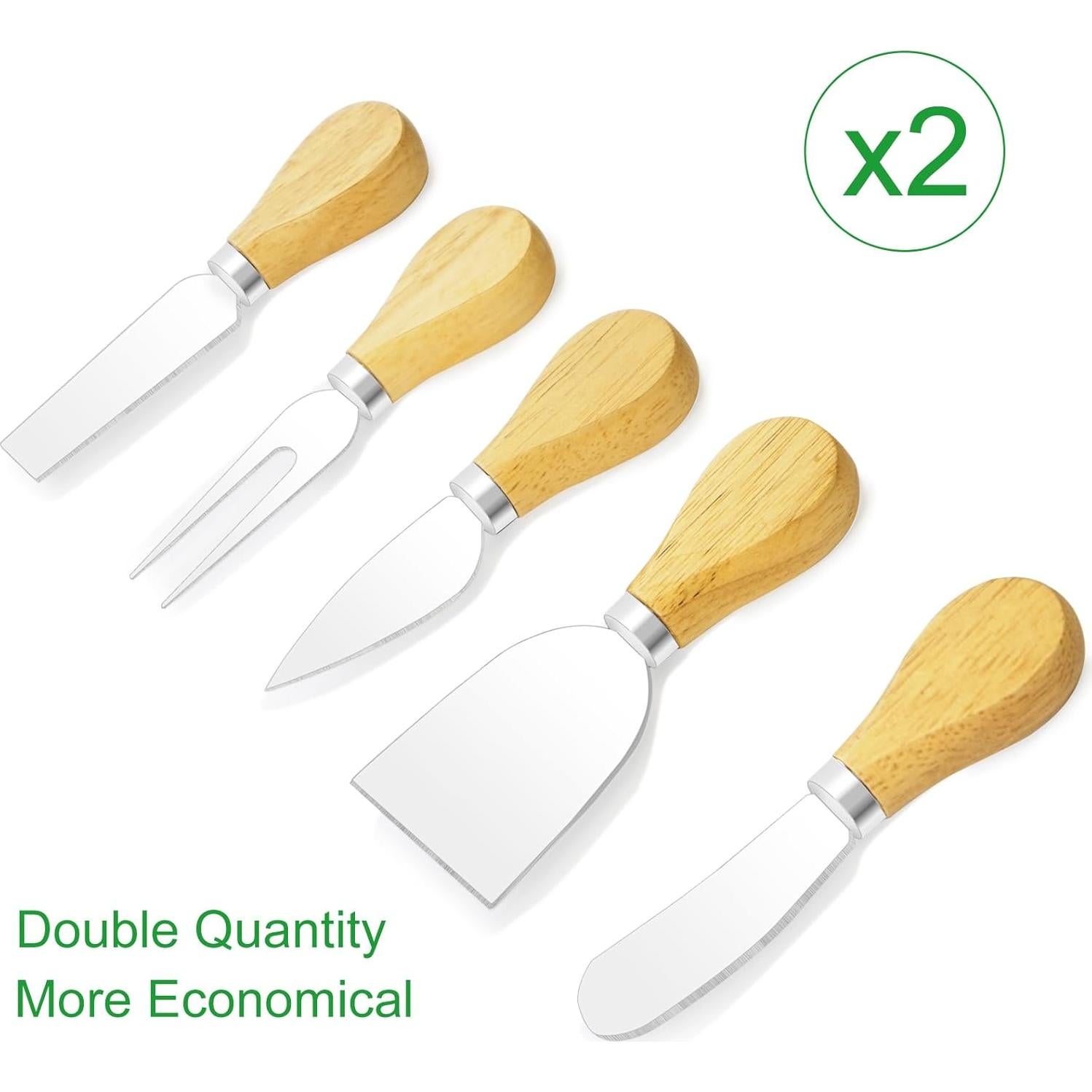 Juego de 10 cuchillos para queso ProudMoore - Acero inoxidable