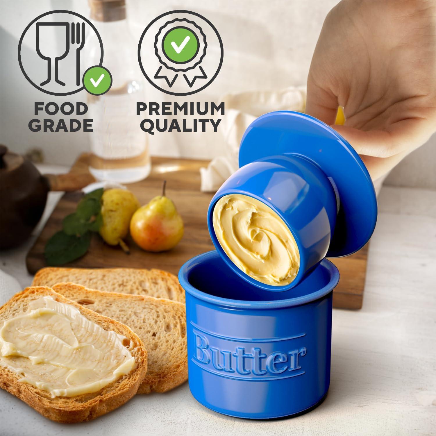 Crock de Mantequilla Cerámica Benicci Azul Oscuro 124.74g