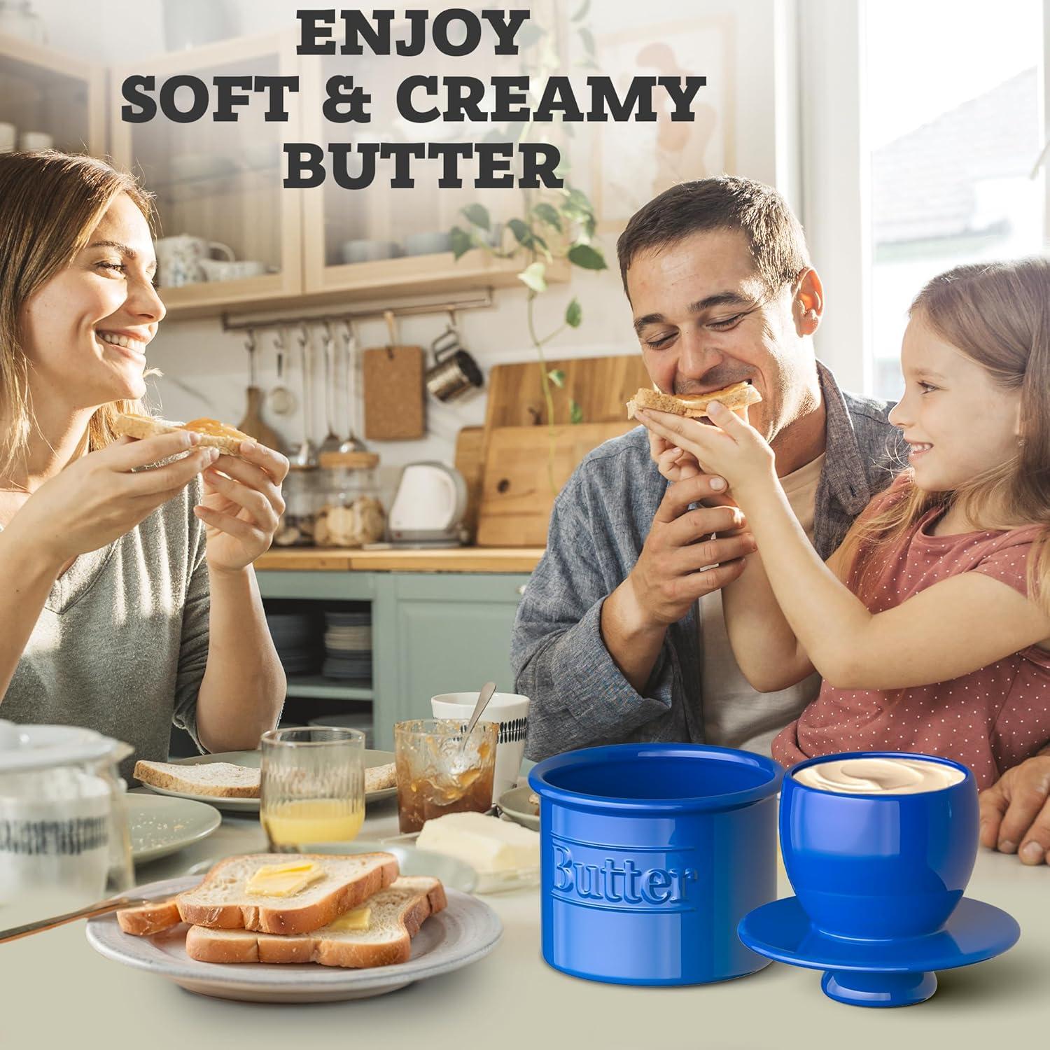 Crock de Mantequilla Cerámica Benicci Azul Oscuro 124.74g