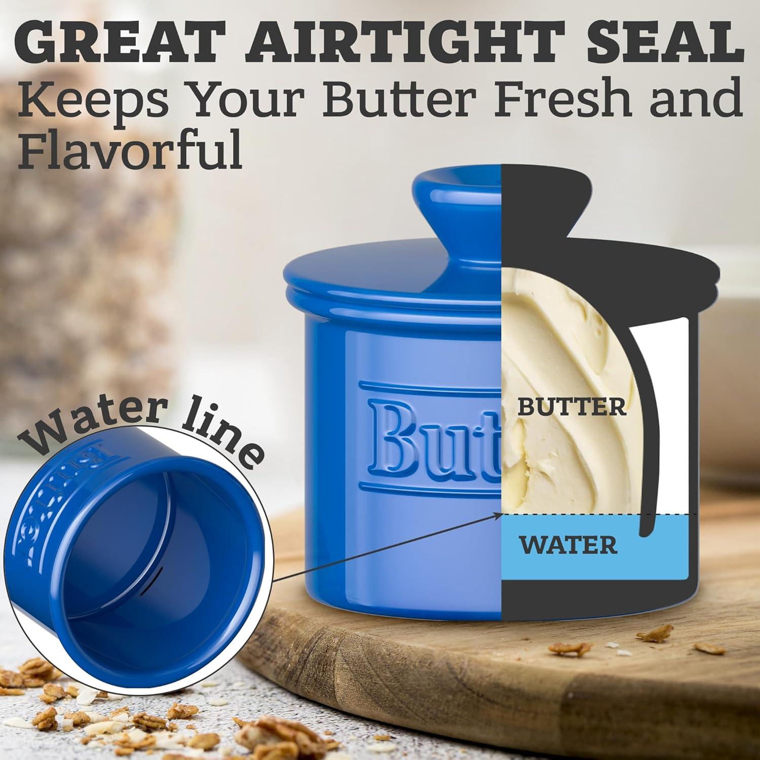 Crock de Mantequilla Cerámica Benicci Azul Oscuro 124.74g