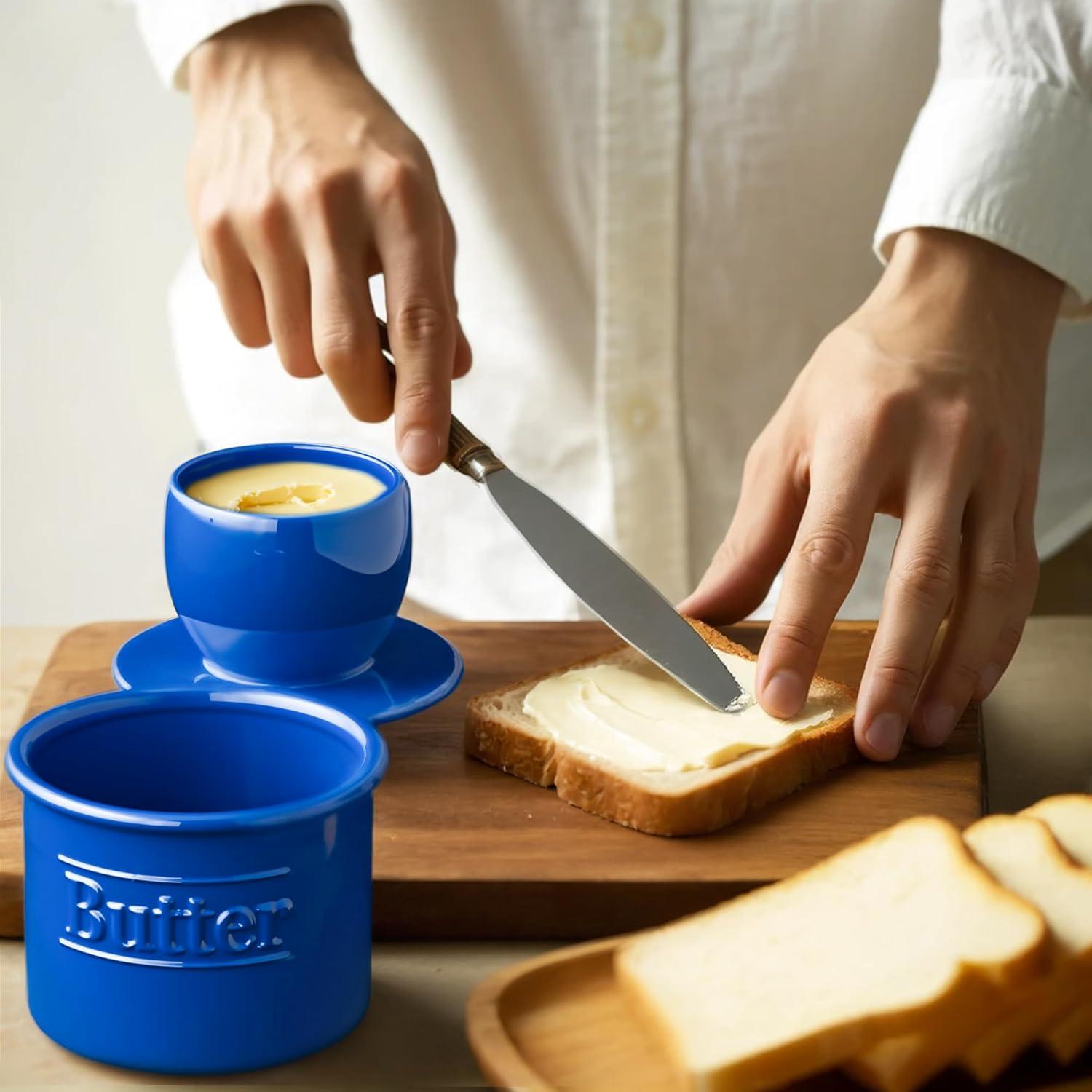 Crock de Mantequilla Cerámica Benicci Azul Oscuro 124.74g