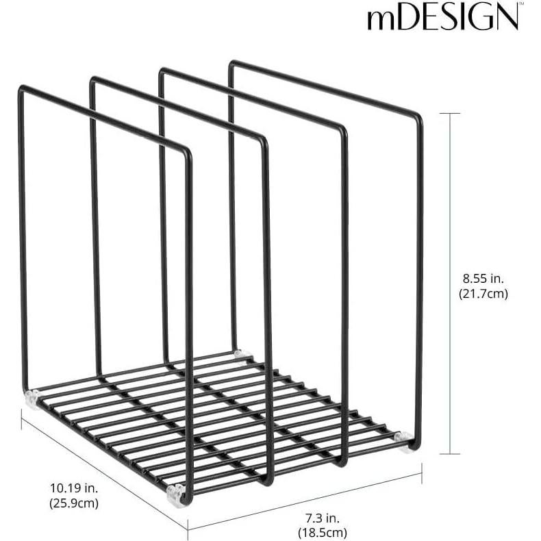 Organizador de Almacenamiento mDesign para Cocina - 3 Compartimentos Negro