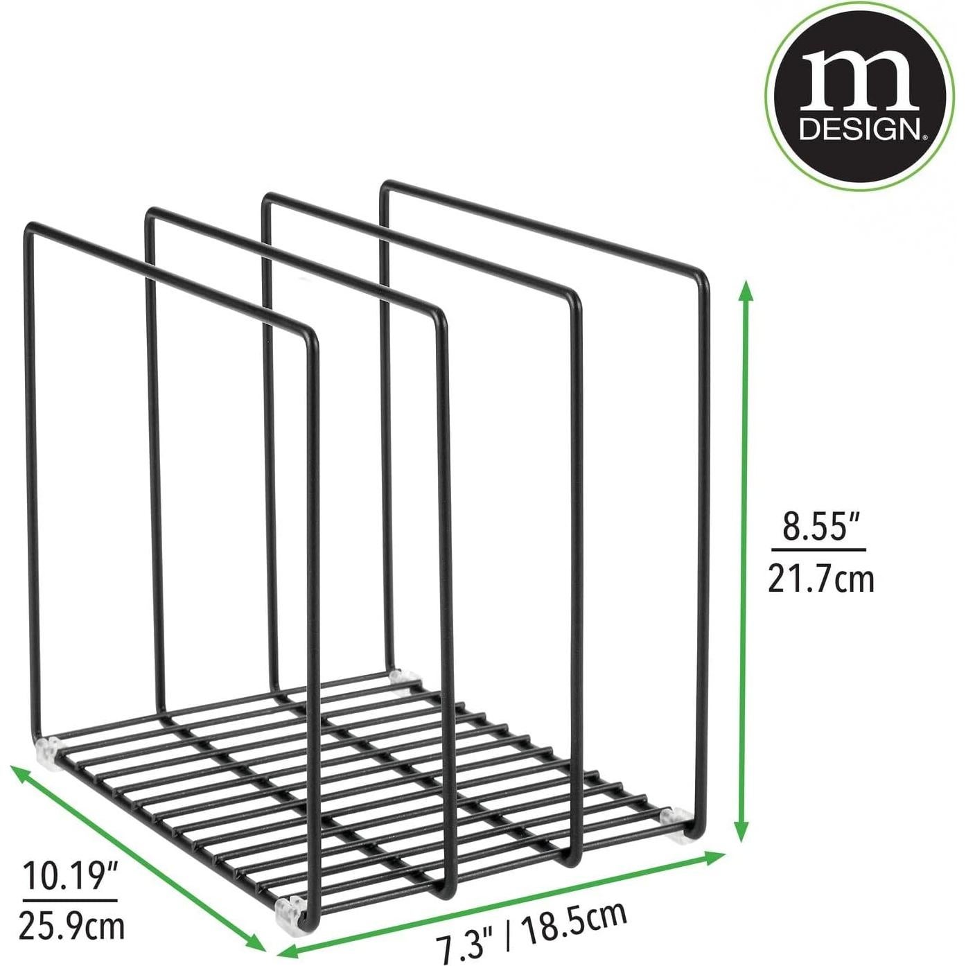 Organizador de Almacenamiento mDesign para Cocina - 3 Compartimentos Negro