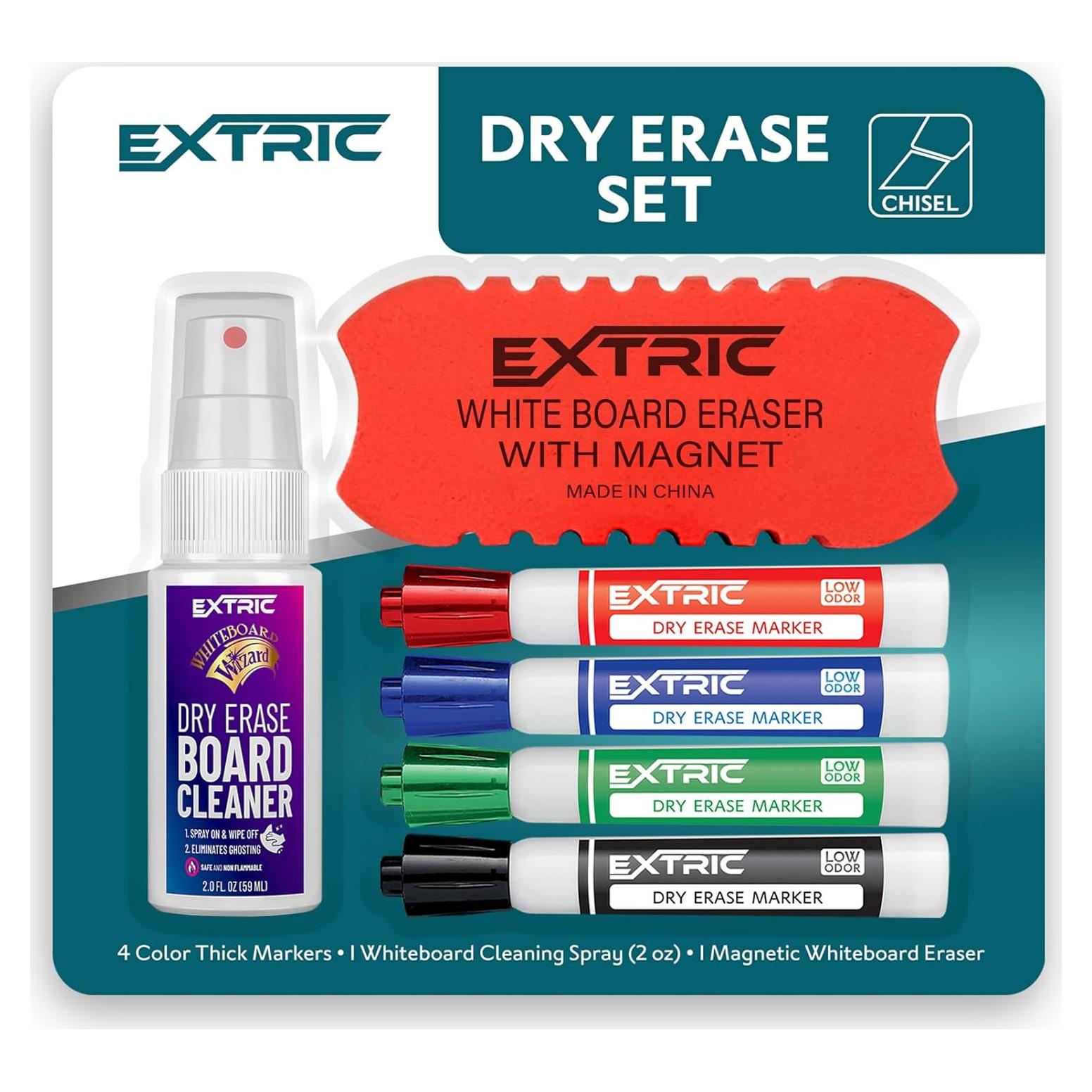 Juego de Marcadores Borrables EXTRIC Punta Cincel 6 Piezas