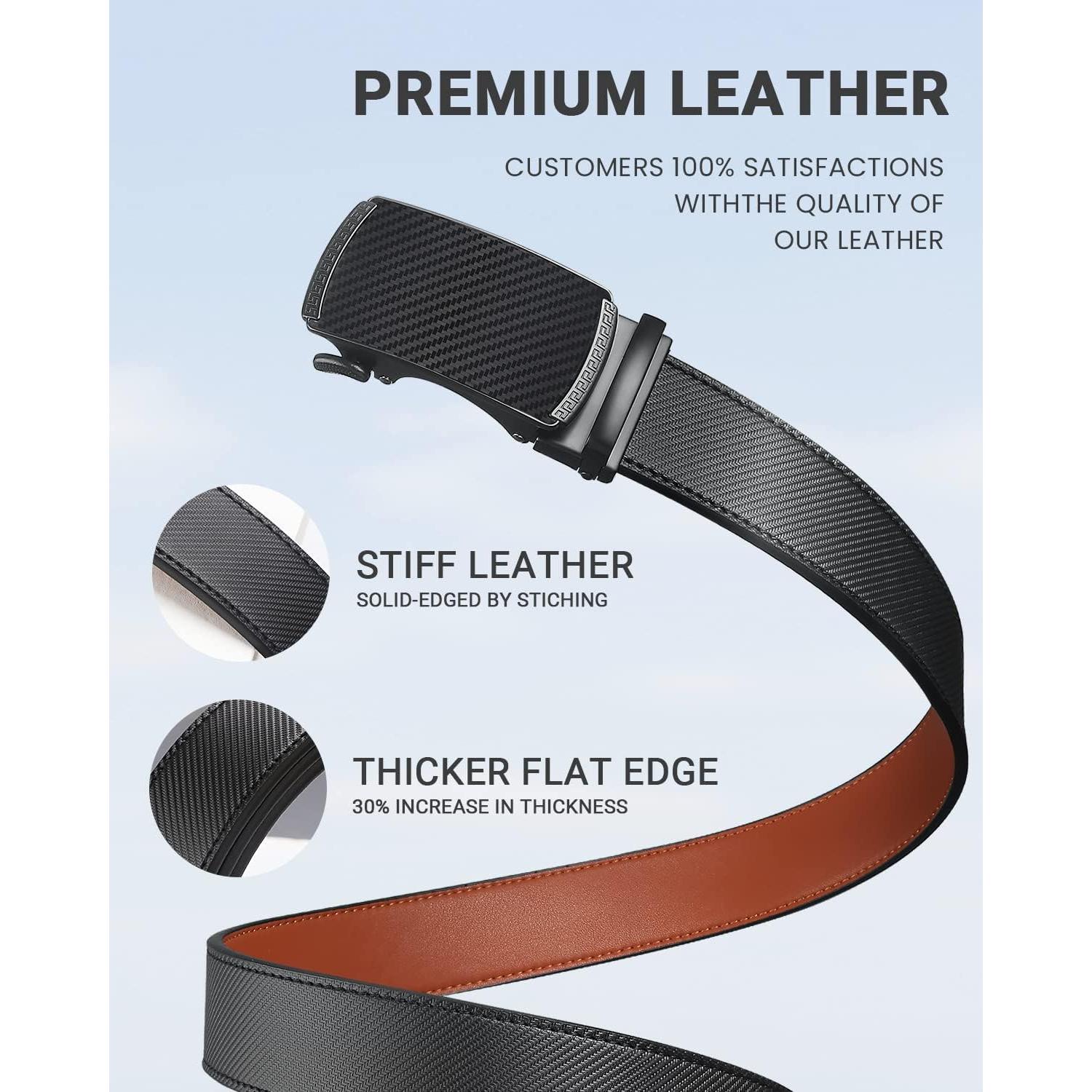 Cinturón Zitahli para hombres de cuero premium 3,49 cm