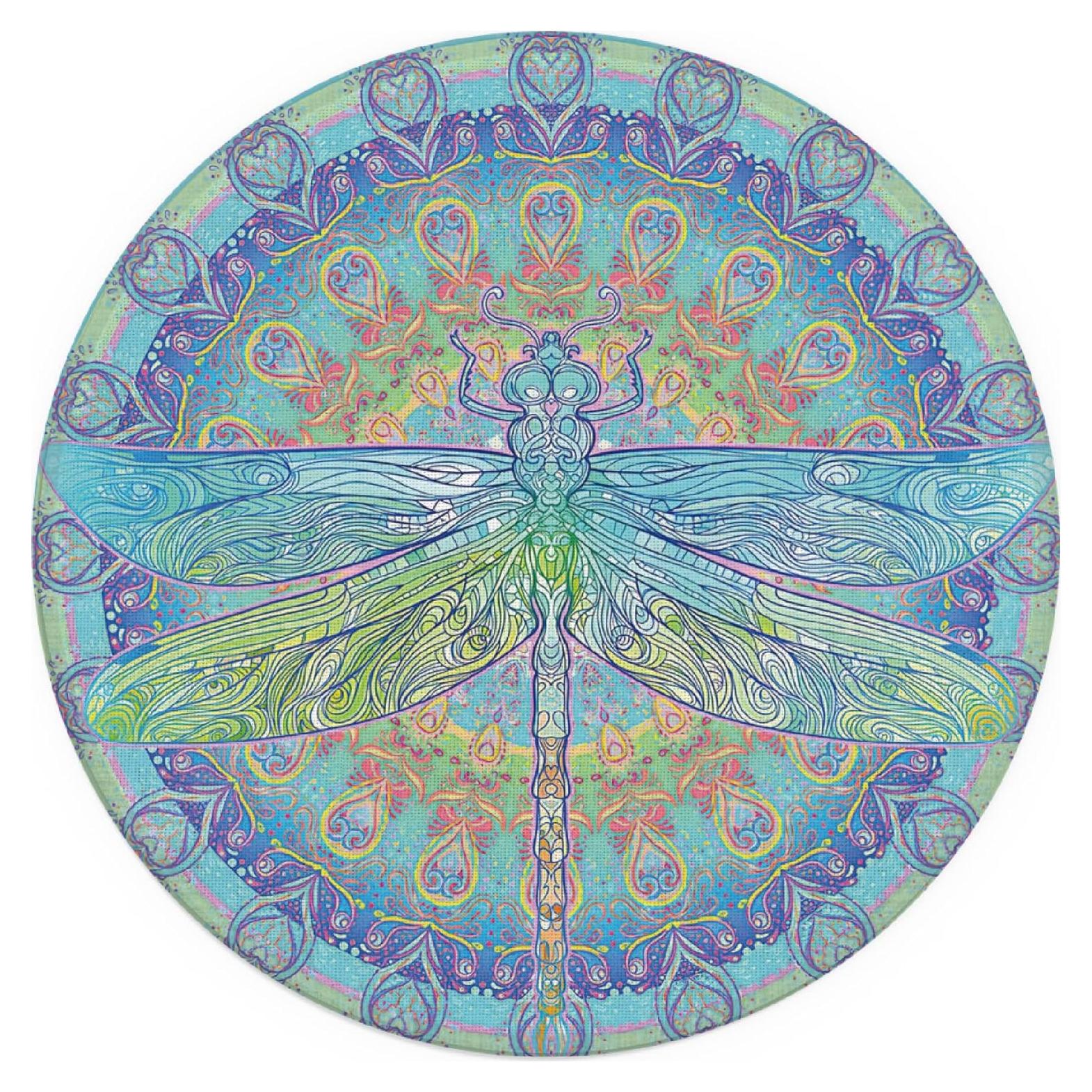 Almohadilla de Ratón QIYUHOY 20x20 cm Mandala Azul Antideslizante