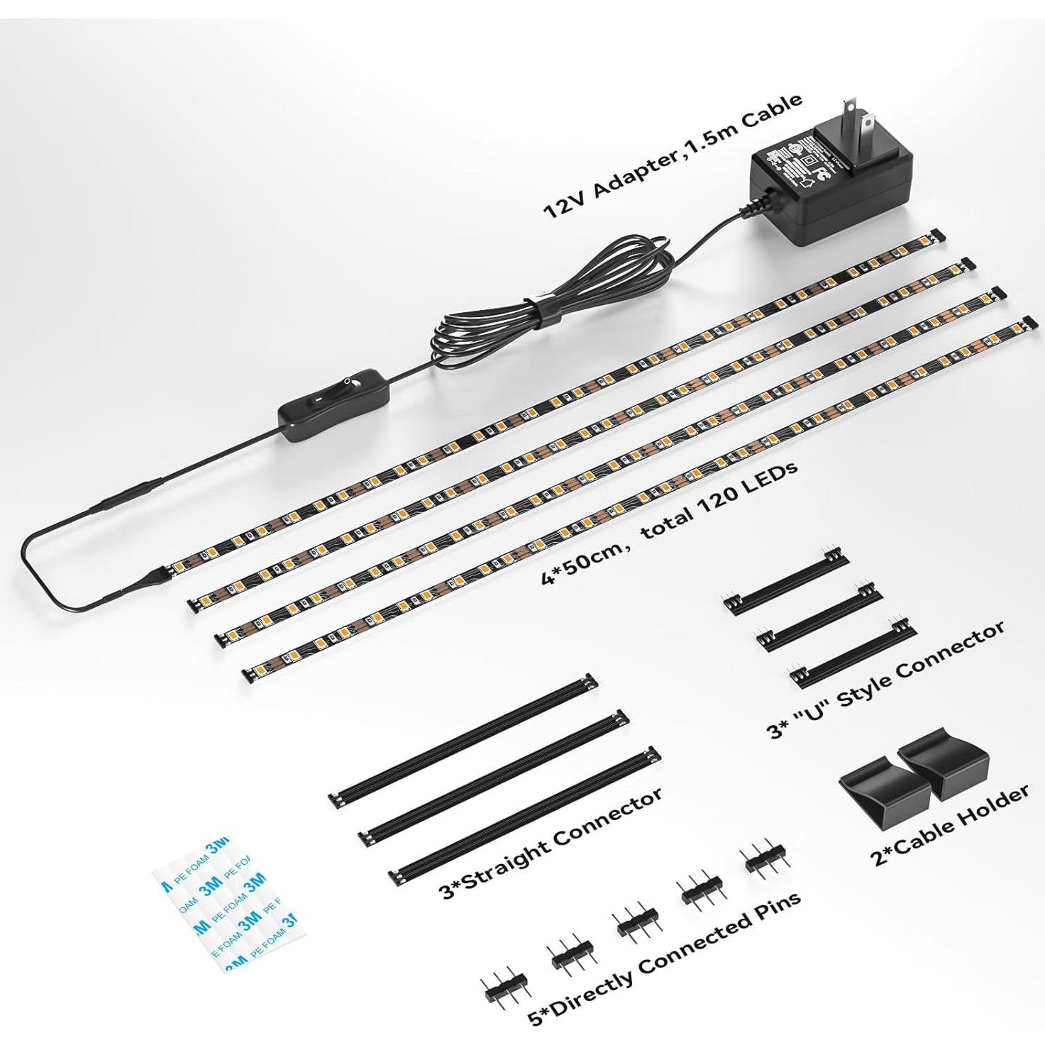 Kit de Iluminación LED Bajo Gabinete WOBANE 2m 1200lm 6000K