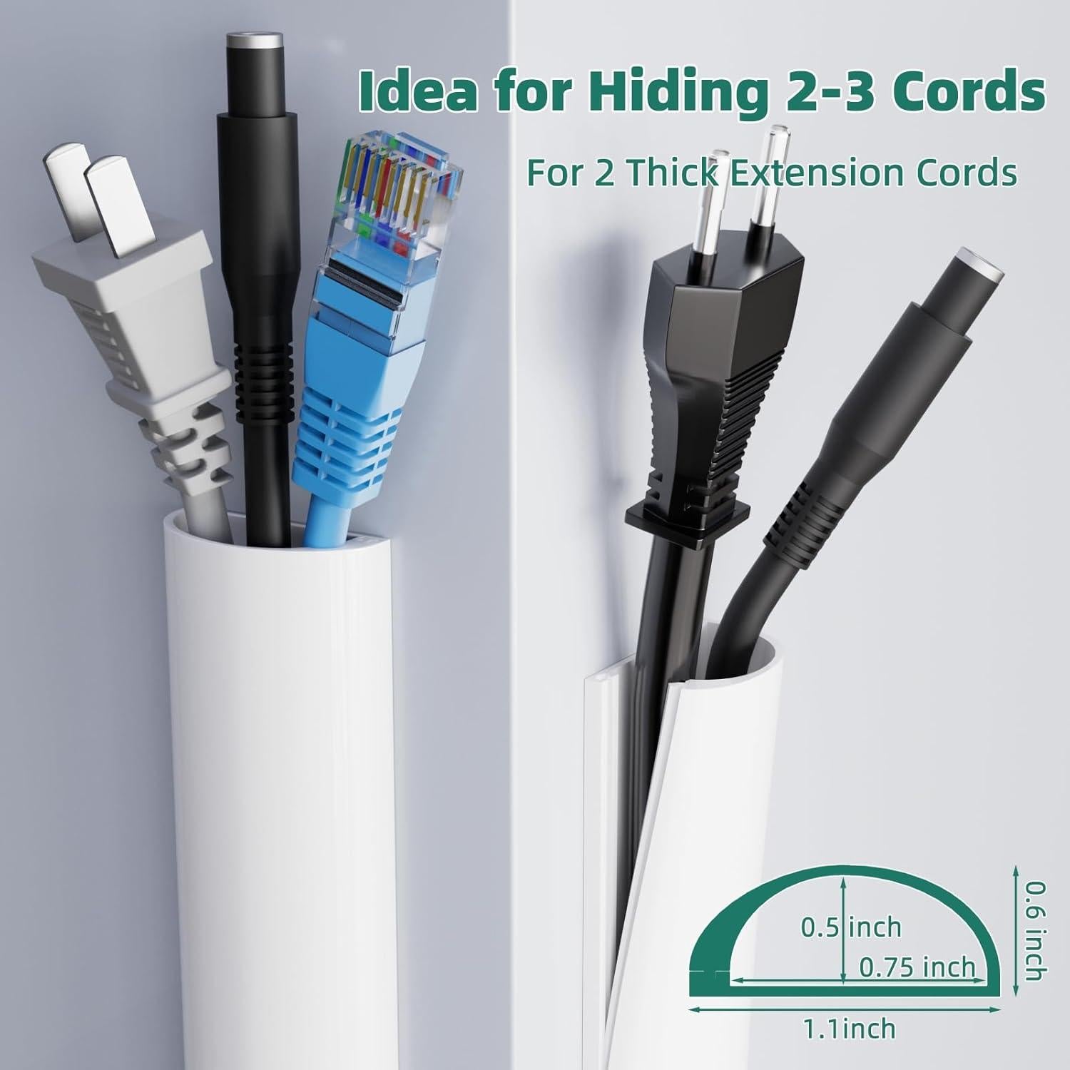 Kit Ocultador de Cables Vannesse 99.1 cm Silicona Blanca