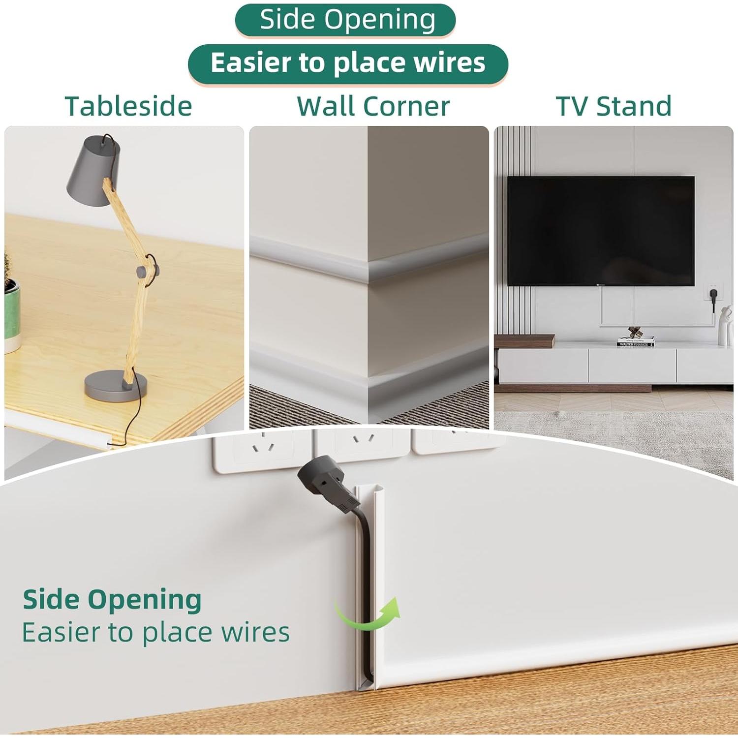 Kit Ocultador de Cables Vannesse 99.1 cm Silicona Blanca