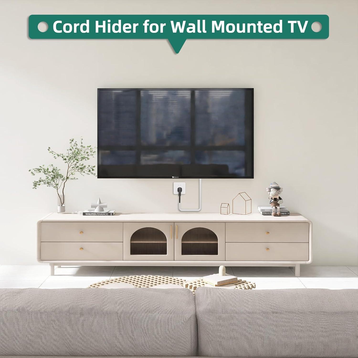 Kit Ocultador de Cables Vannesse 99.1 cm Silicona Blanca