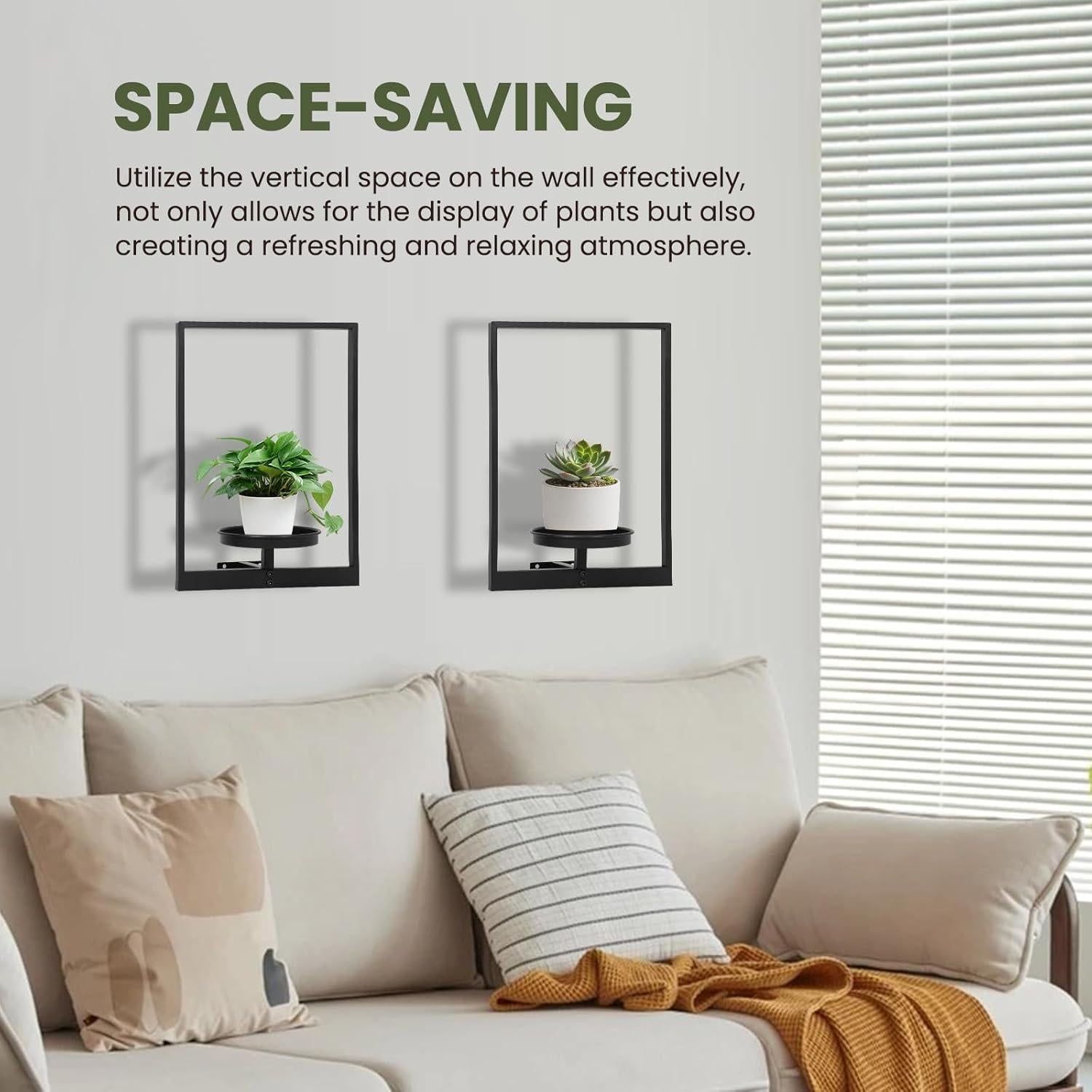 Soporte de Planta de Pared Storenization - Juego de 2 Estantes