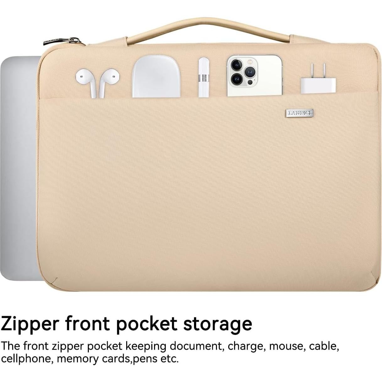 Funda para Laptop LANDICI 13-13.6" Impermeable Albaricoque