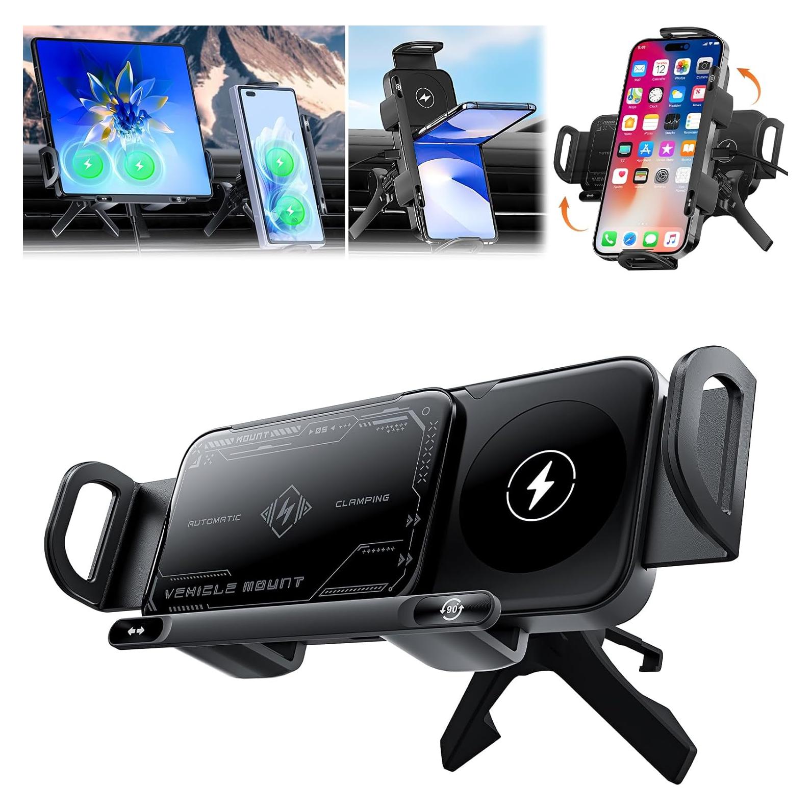 Soporte para Teléfono Móvil y Tablet MAROJEIF Carga Rápida 2 en 1