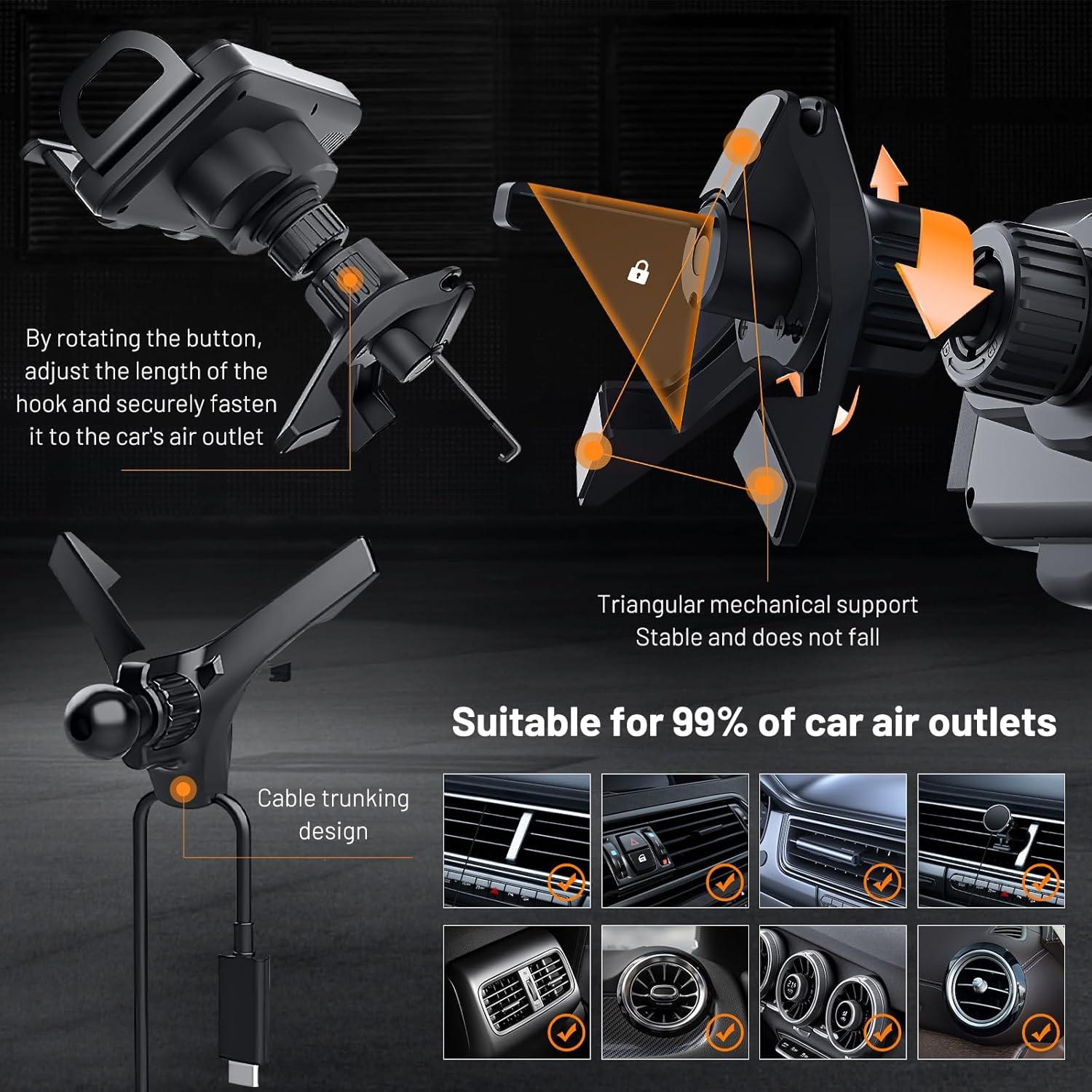 Soporte para Teléfono Móvil y Tablet MAROJEIF Carga Rápida 2 en 1