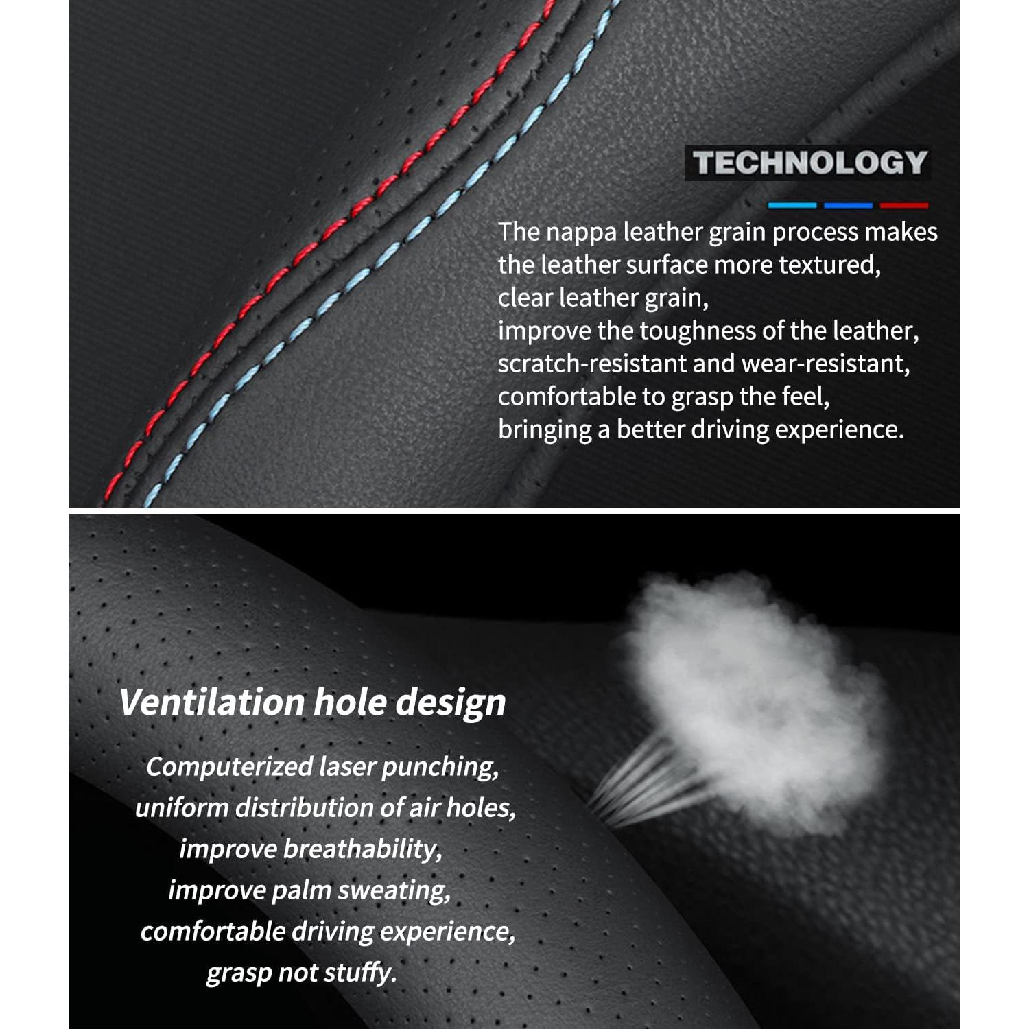 Cubierta de Volante de Cuero Deer Route para Honda Estilo B