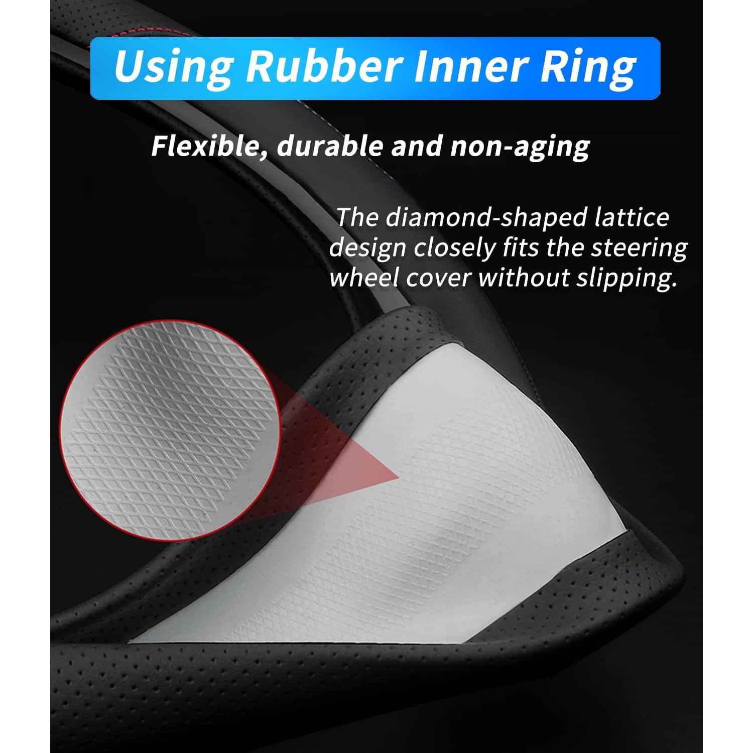 Cubierta de Volante de Cuero Deer Route para Honda - Antideslizante