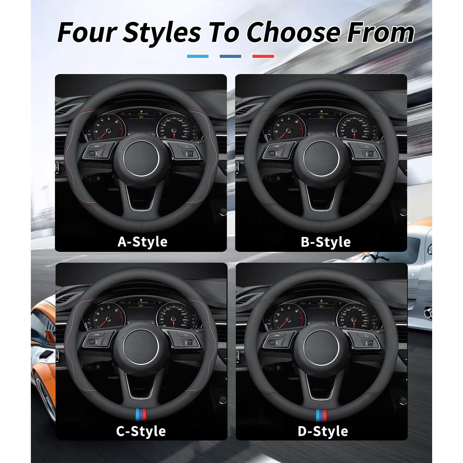 Cubierta de Volante de Cuero Premium Deer Route para Ford