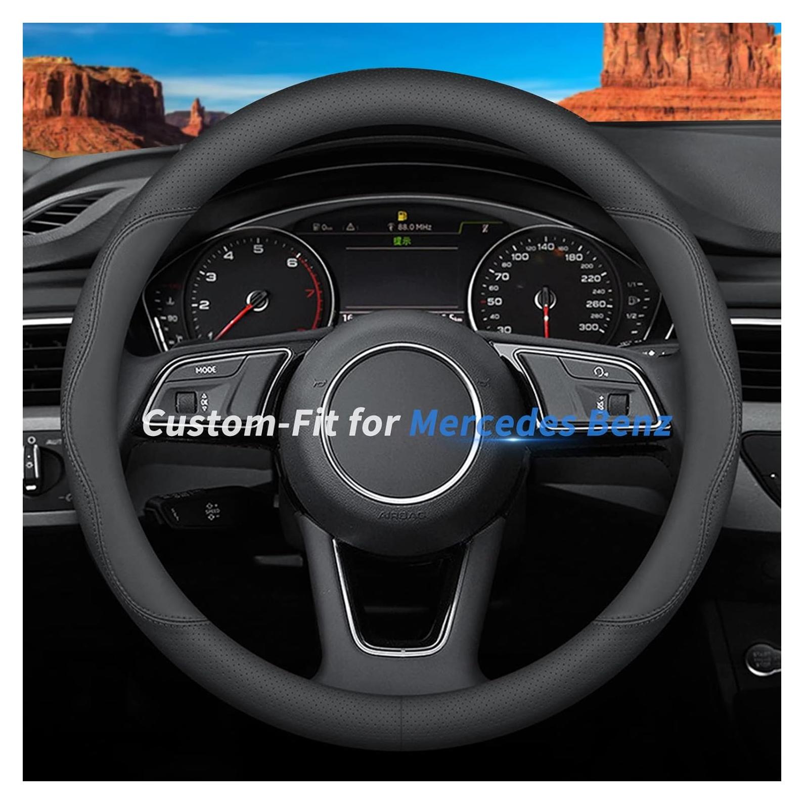 Cubierta de Volante de Cuero Deer Route para Mercedes Benz