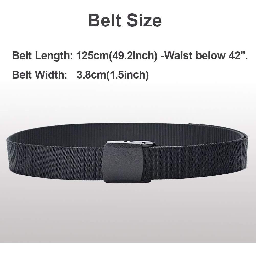 Cinturones de Nylon WYuZe 3 Pack Ajustables para Hombres