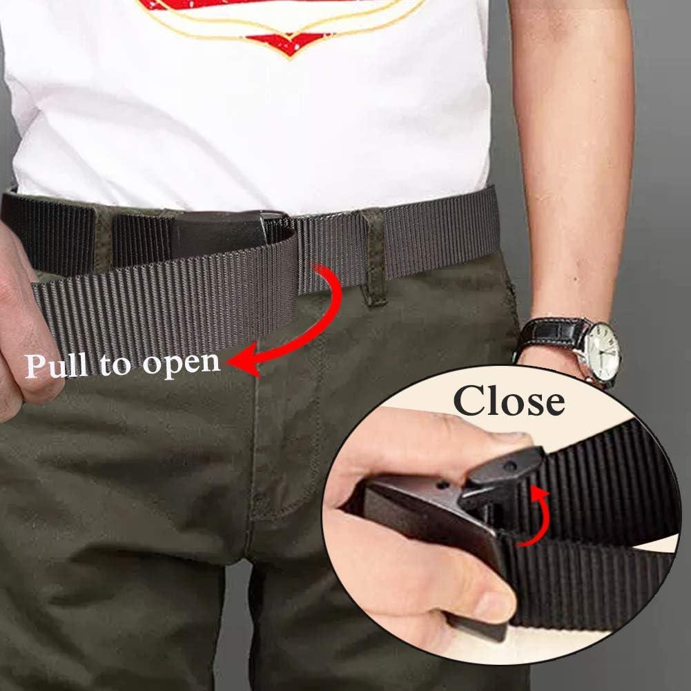 Cinturones de Nylon WYuZe 3 Pack Ajustables para Hombres