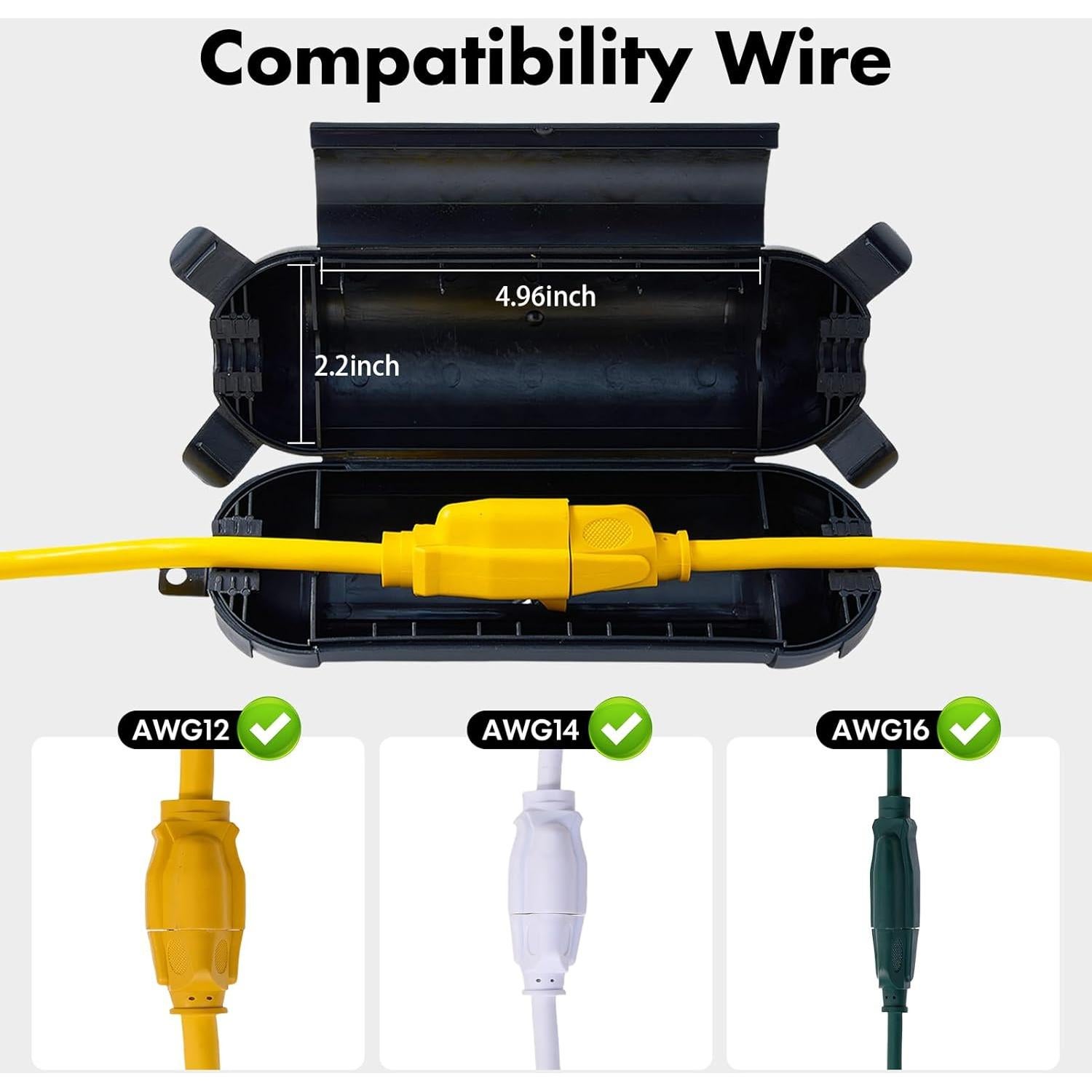 Cubierta de Cable de Extensión para Exterior YoJoe Impermeable