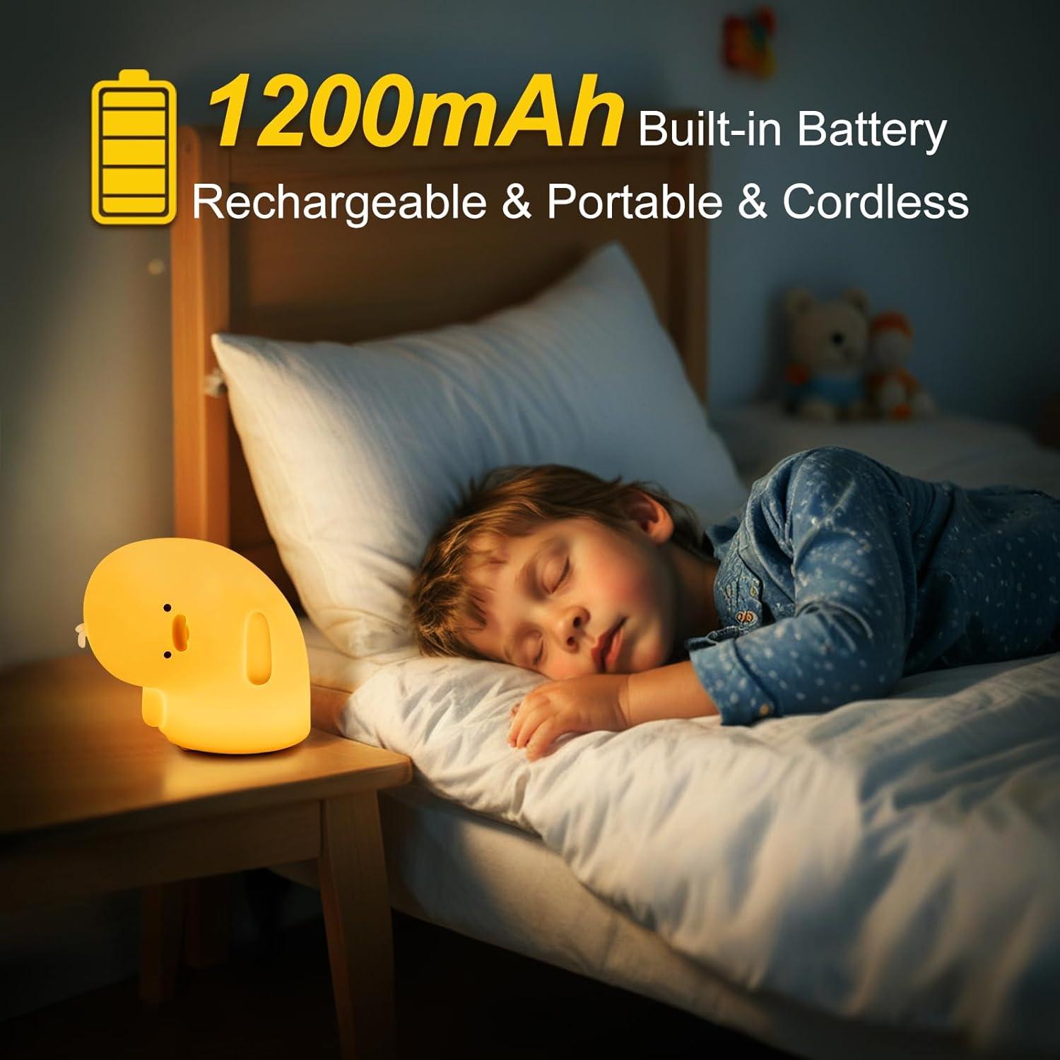 Luz Nocturna Pato Why Duck Etlephe Recargable Amarillo