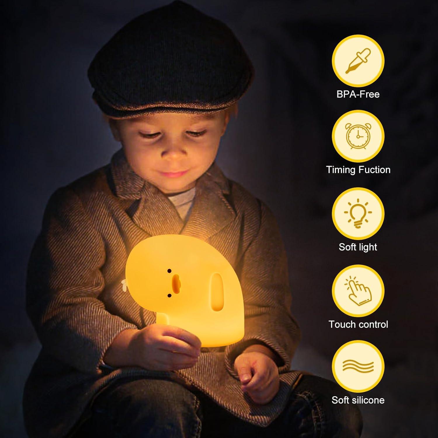 Luz Nocturna Pato Why Duck Etlephe Recargable Amarillo