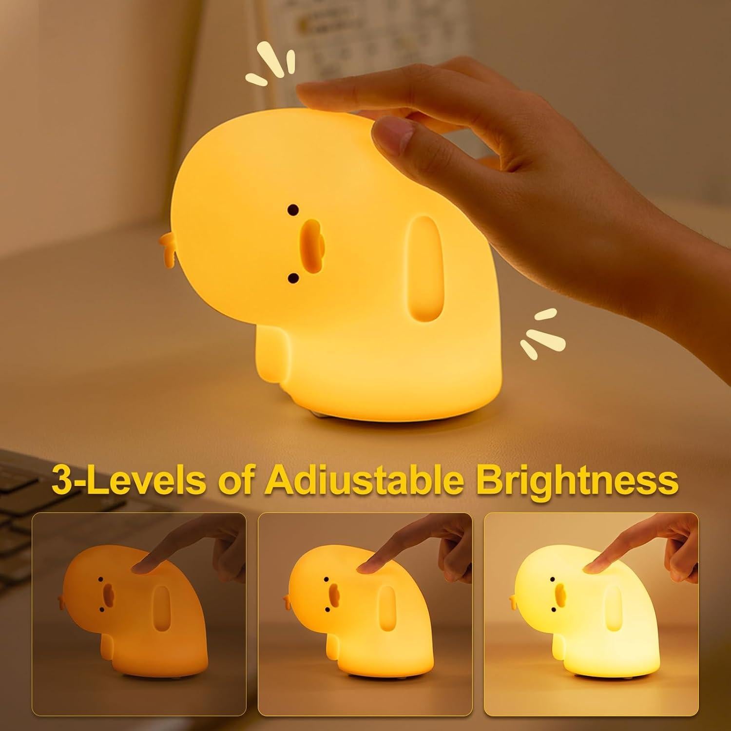 Luz Nocturna Pato Why Duck Etlephe Recargable Amarillo