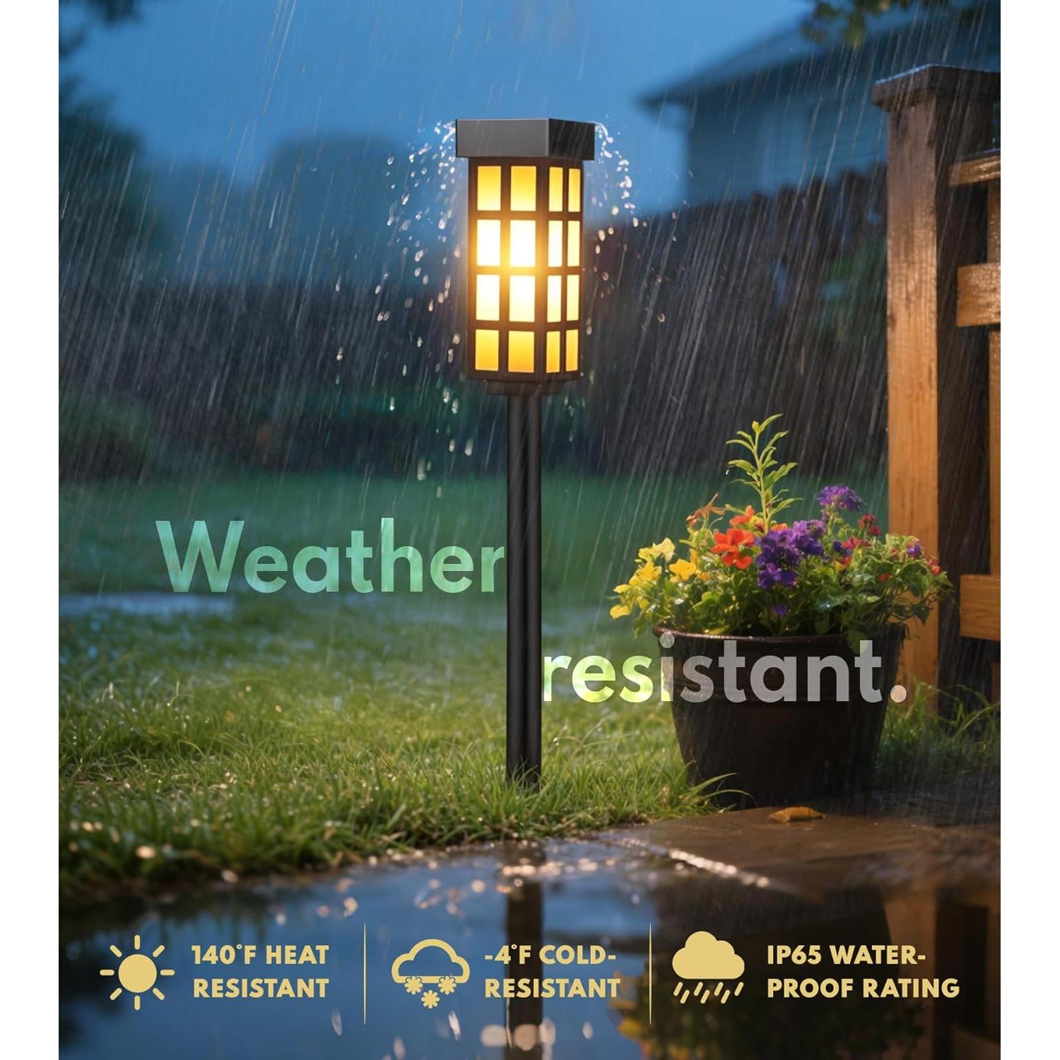 Luces de Camino Solares PASAMIC 24" 8 Unidades IP65 Jardín