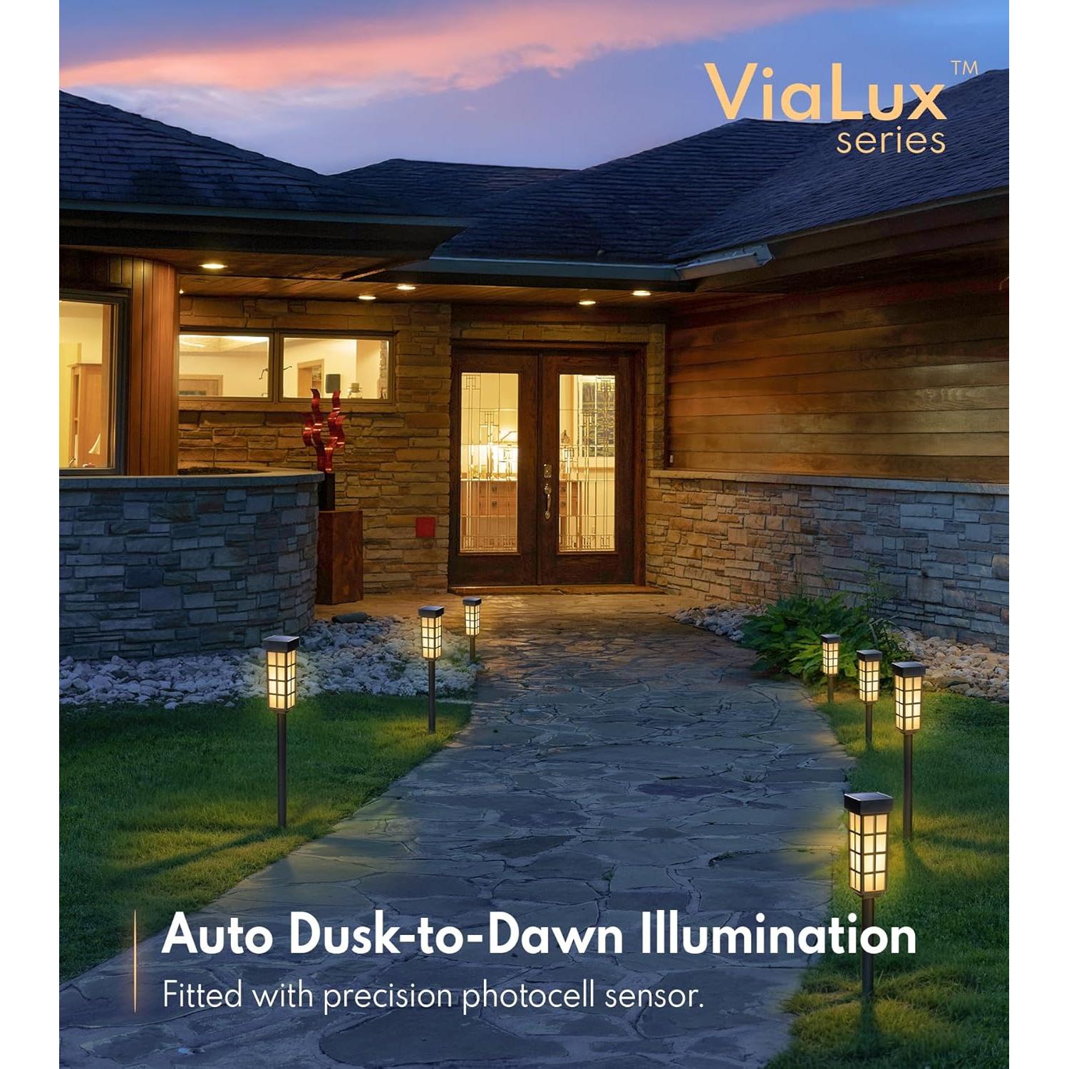 Luces de Camino Solares PASAMIC 24" 8 Unidades IP65 Jardín