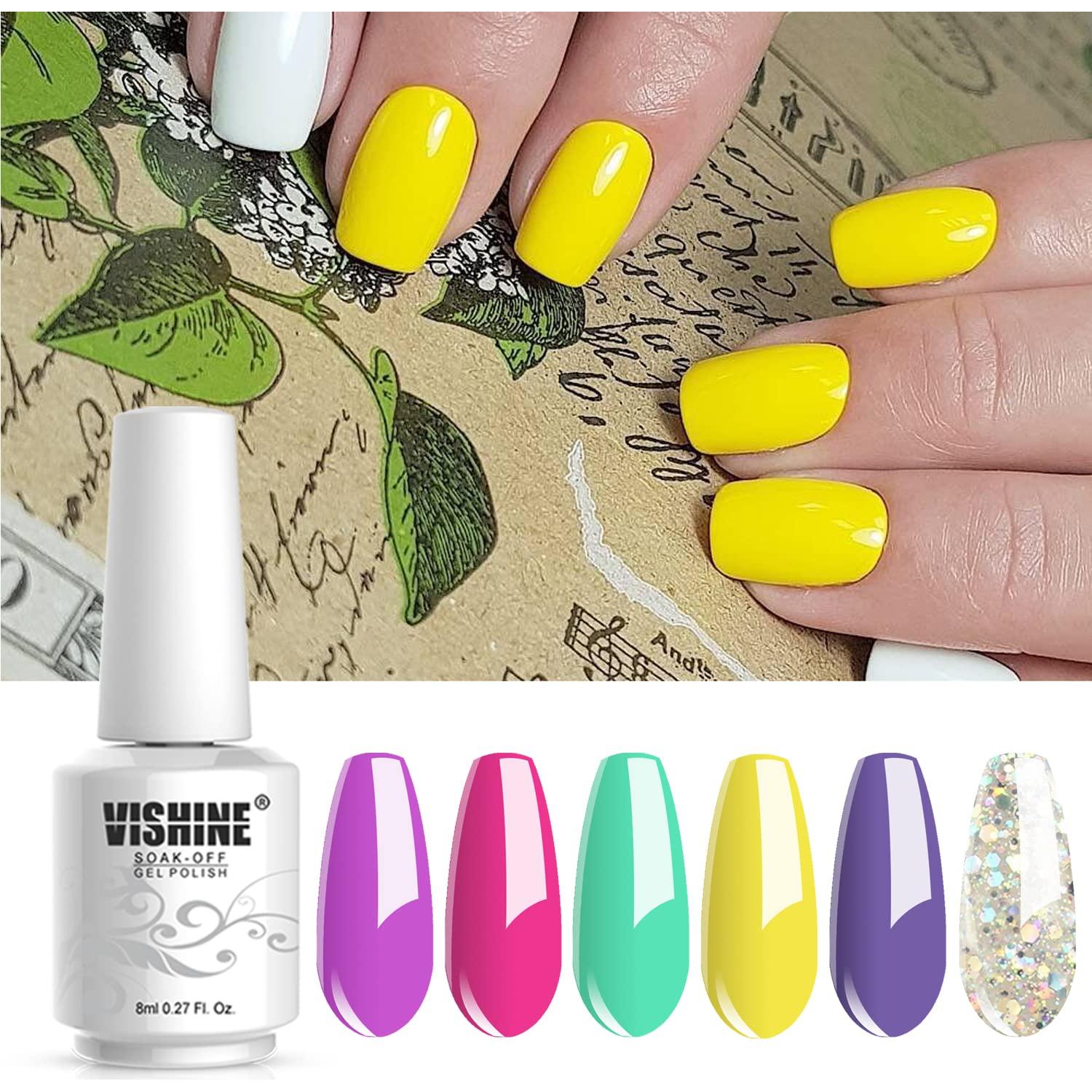 Set de Esmalte de Uñas en Gel Vishine 6 Colores 8ml
