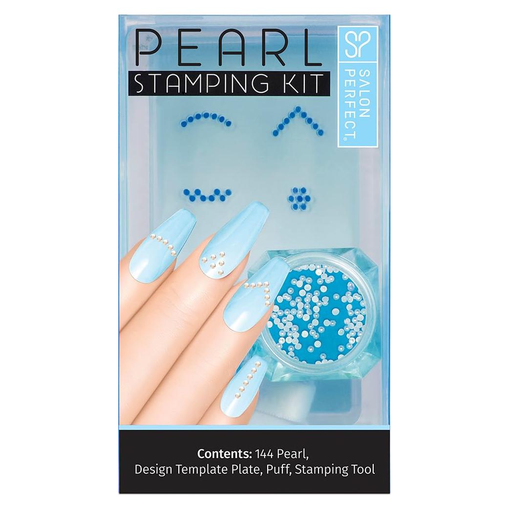 Kit de Estampado de Uñas Salon Perfect con 144 Perlas