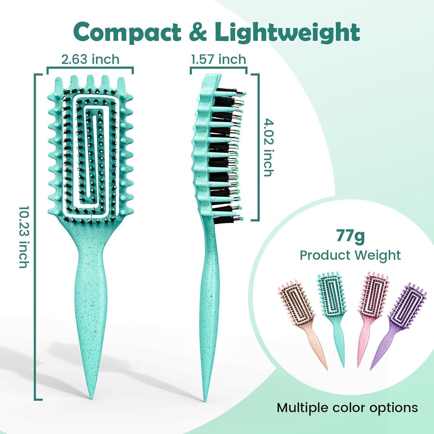 Cepillo Definidor de Rizos ABOYOY Verde 26.5x7.5cm 77g