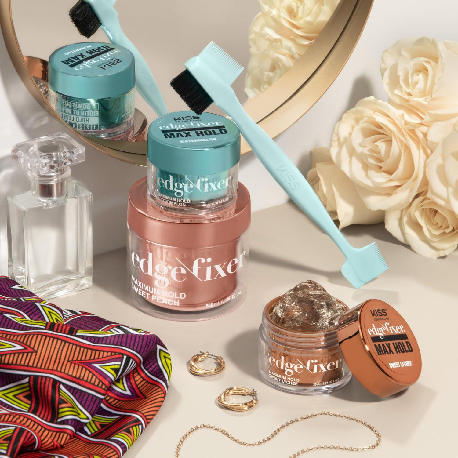 Cepillo 4-en-1 KISS Colores y Cuidado con Peines y Espátula