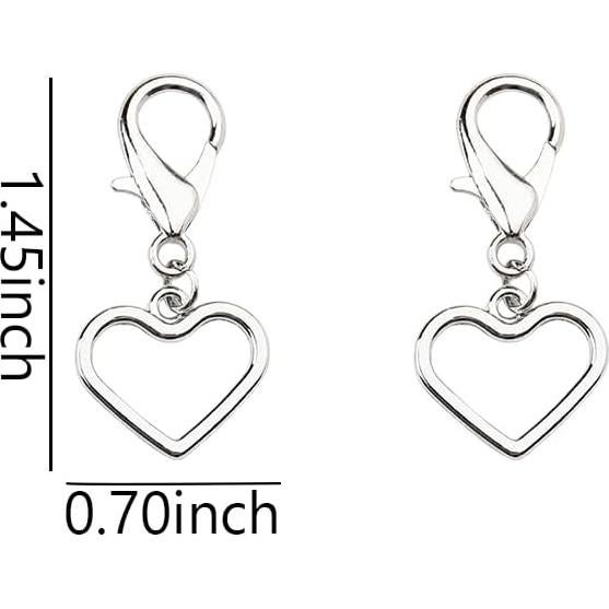 Cadenas de Encanto para Zapatos Sisadodo - 4 Piezas Corazones