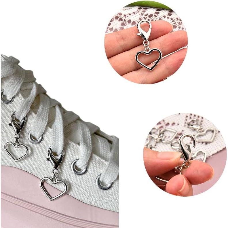 Cadenas de Encanto para Zapatos Sisadodo - 4 Piezas Corazones