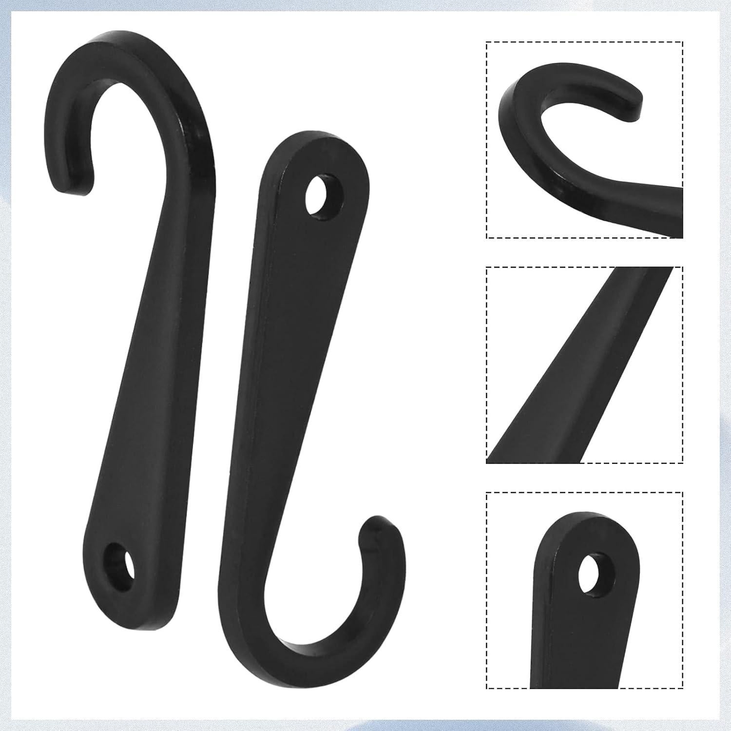 500 Ganchos en J Renashed para Exhibición de Calcetines Negros