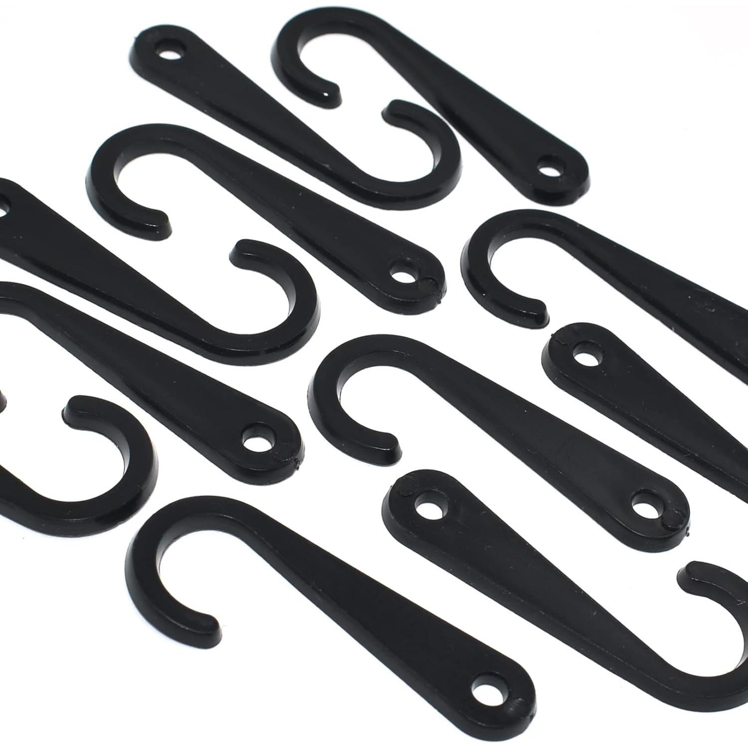 500 Ganchos en J Renashed para Exhibición de Calcetines Negros