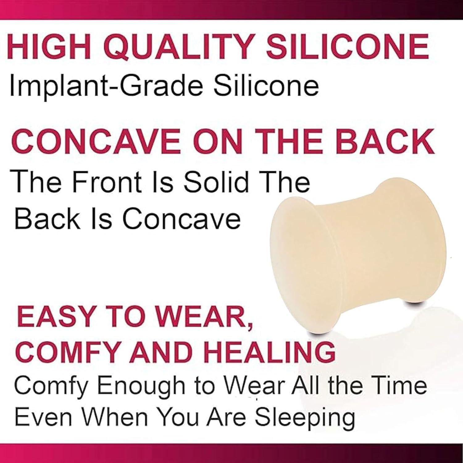 3 Pares Tapones de Silicona Doble Expansión Bodyjewellery 00g