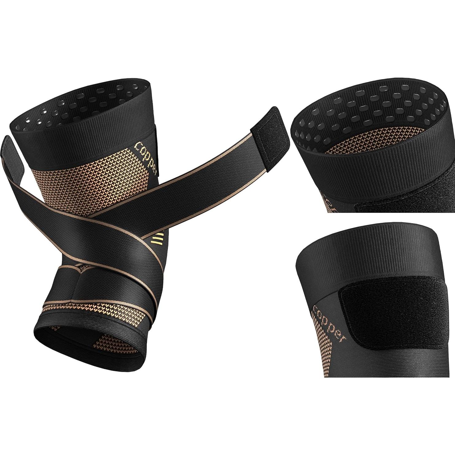 Faja de Rodilla de Cobre NEENCA con Correas - Alivio Dolor Articular