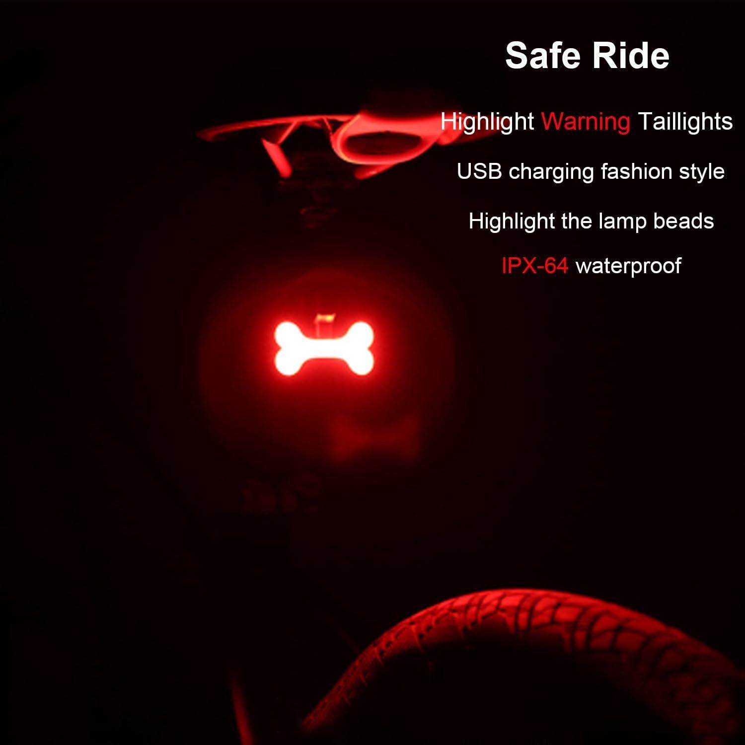 Luz Trasera LED Recargable AaiLucky STY035 para Bicicleta