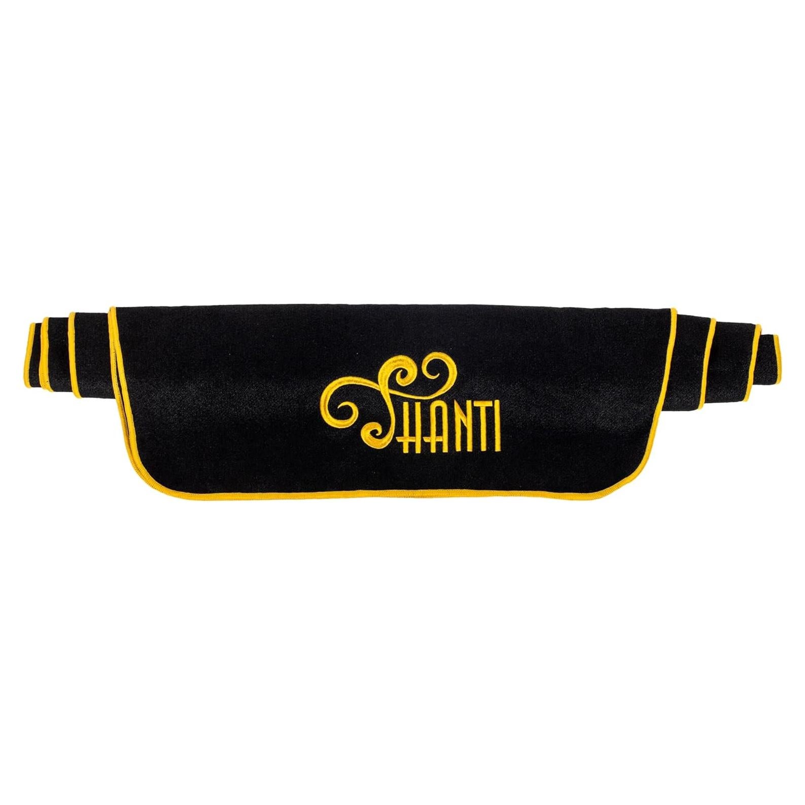 Toalla de Yoga Shanti Negra Antideslizante Microfibra 30x30 cm