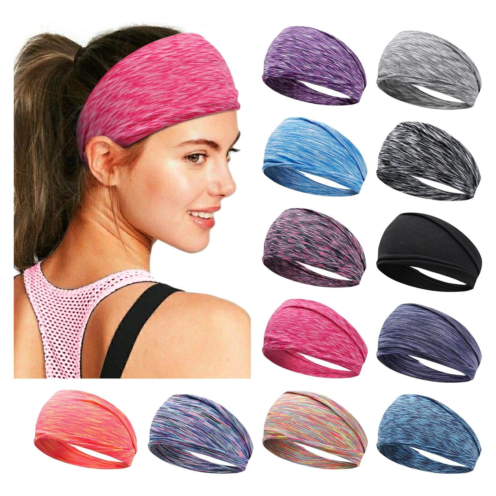 12 Diademas Antideslizantes para Mujeres AKTVSHOW - Banda para Sudor