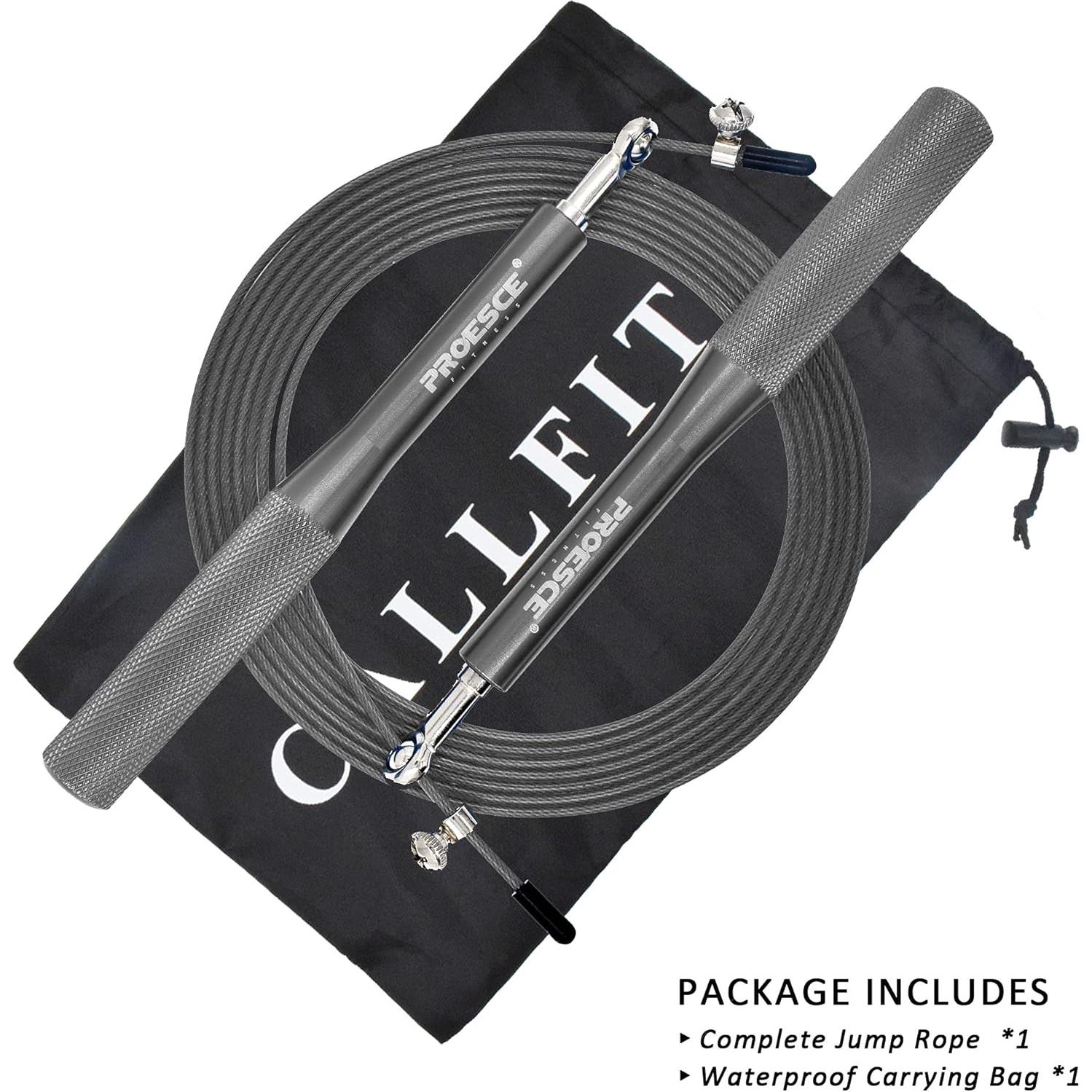 Cuerda de Salto Ajustable Callfit con Mango de Aluminio Antideslizante