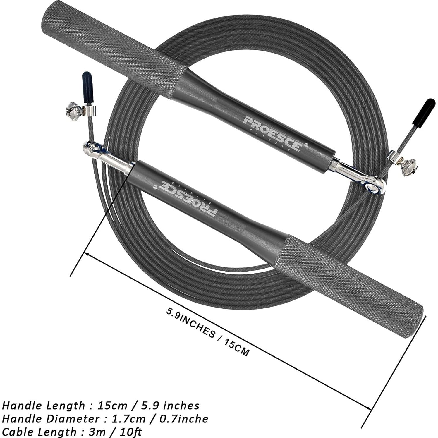 Cuerda de Salto Ajustable Callfit con Mango de Aluminio Antideslizante