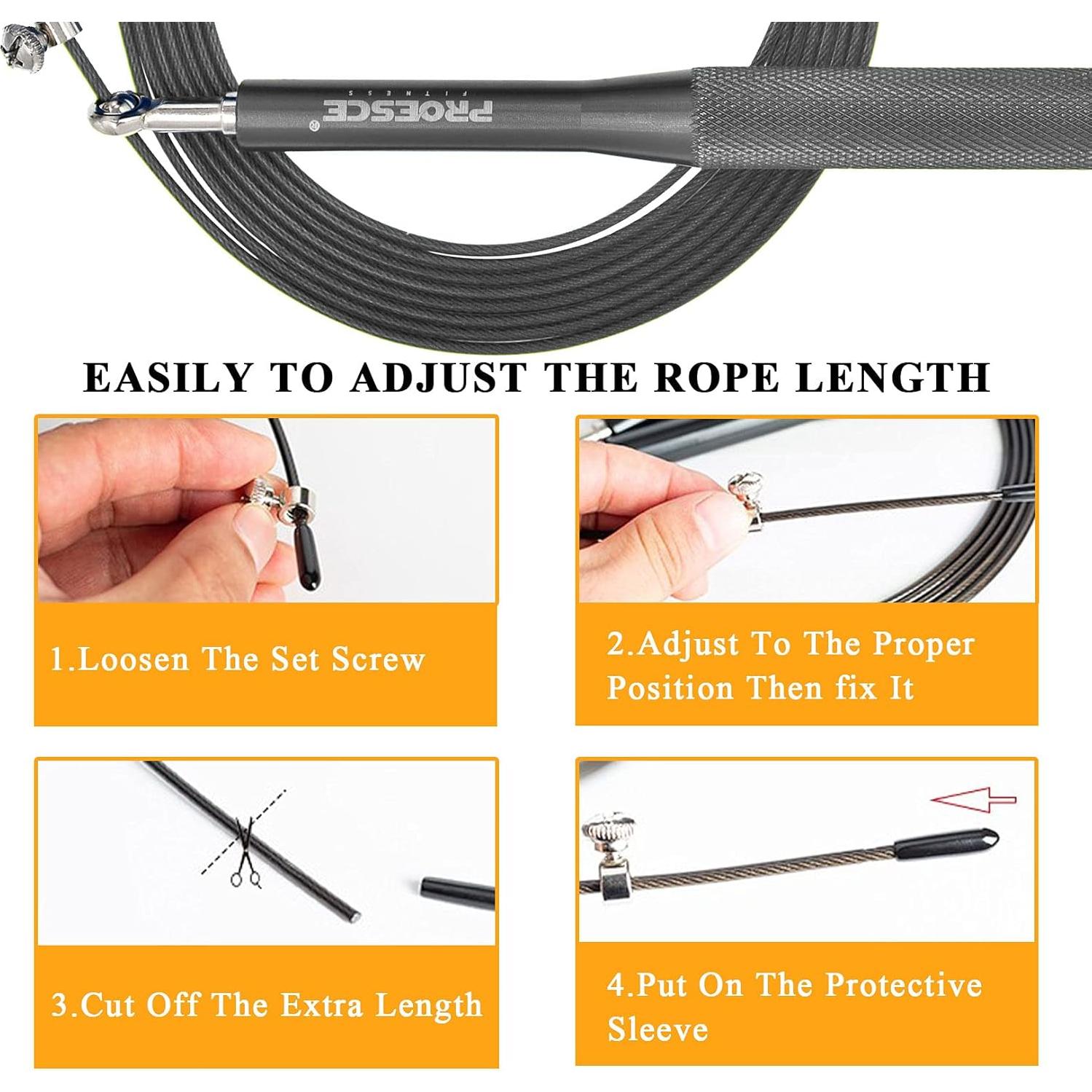 Cuerda de Salto Ajustable Callfit con Mango de Aluminio Antideslizante