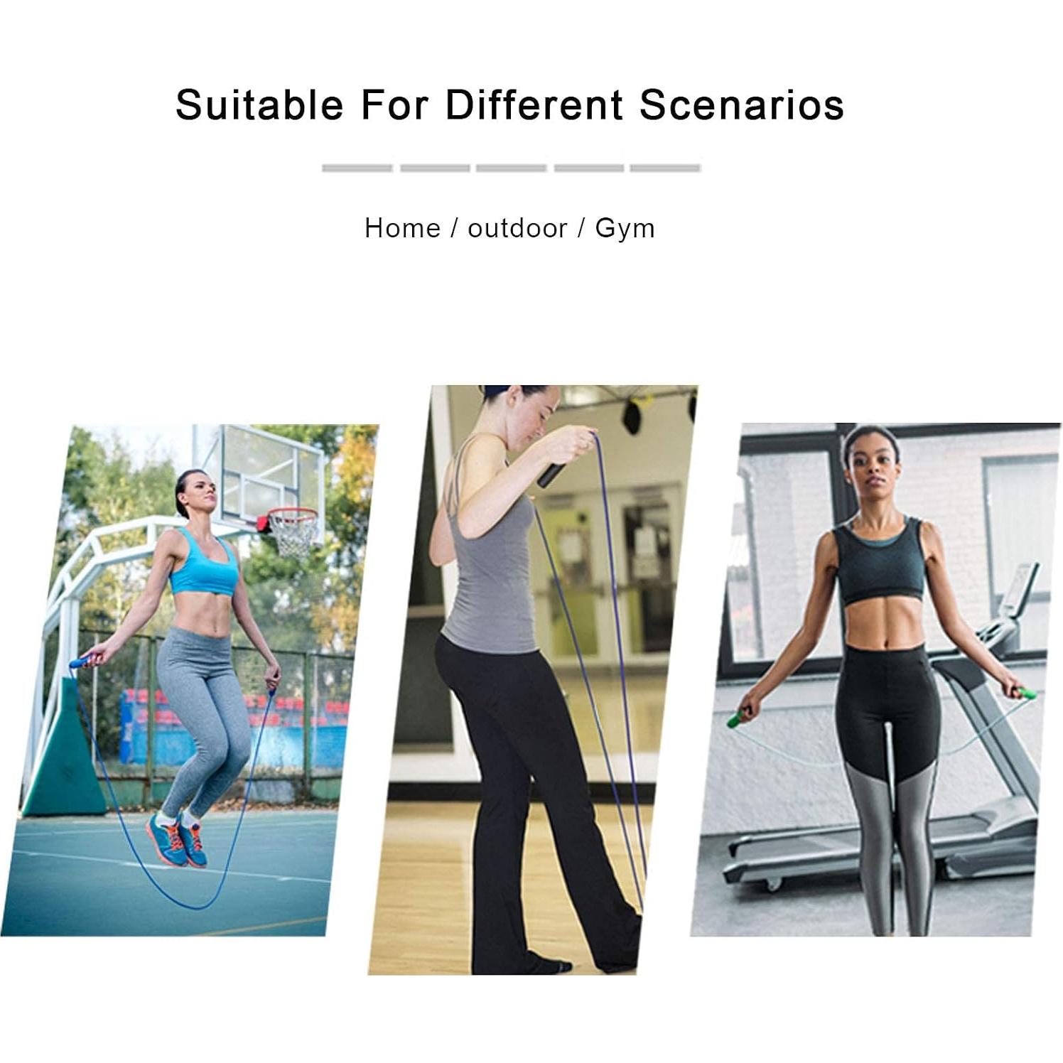 Cuerda de Salto Ajustable Callfit con Mango de Aluminio Antideslizante