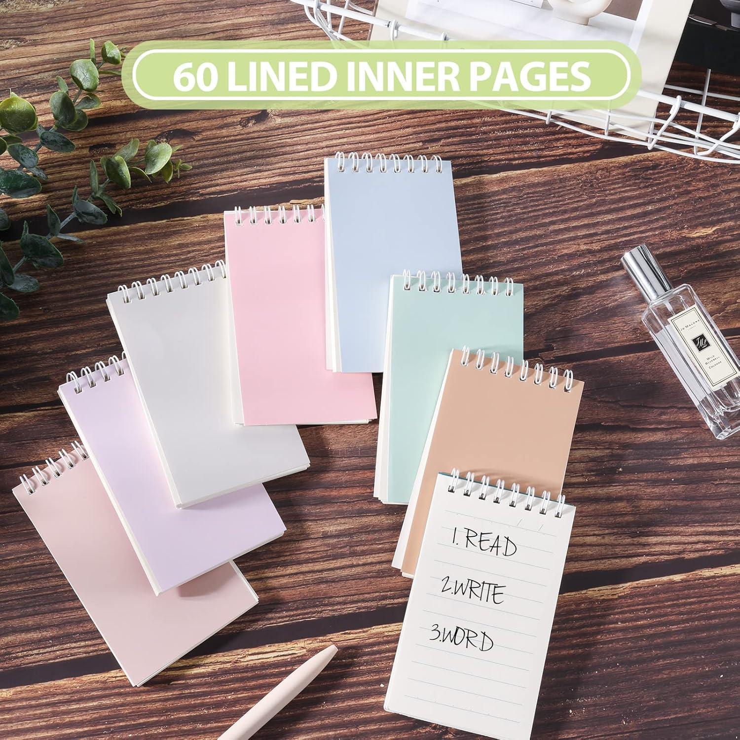 Cuadernos Espirales Ddaowanx 3x5" Rayados - 8 Colores